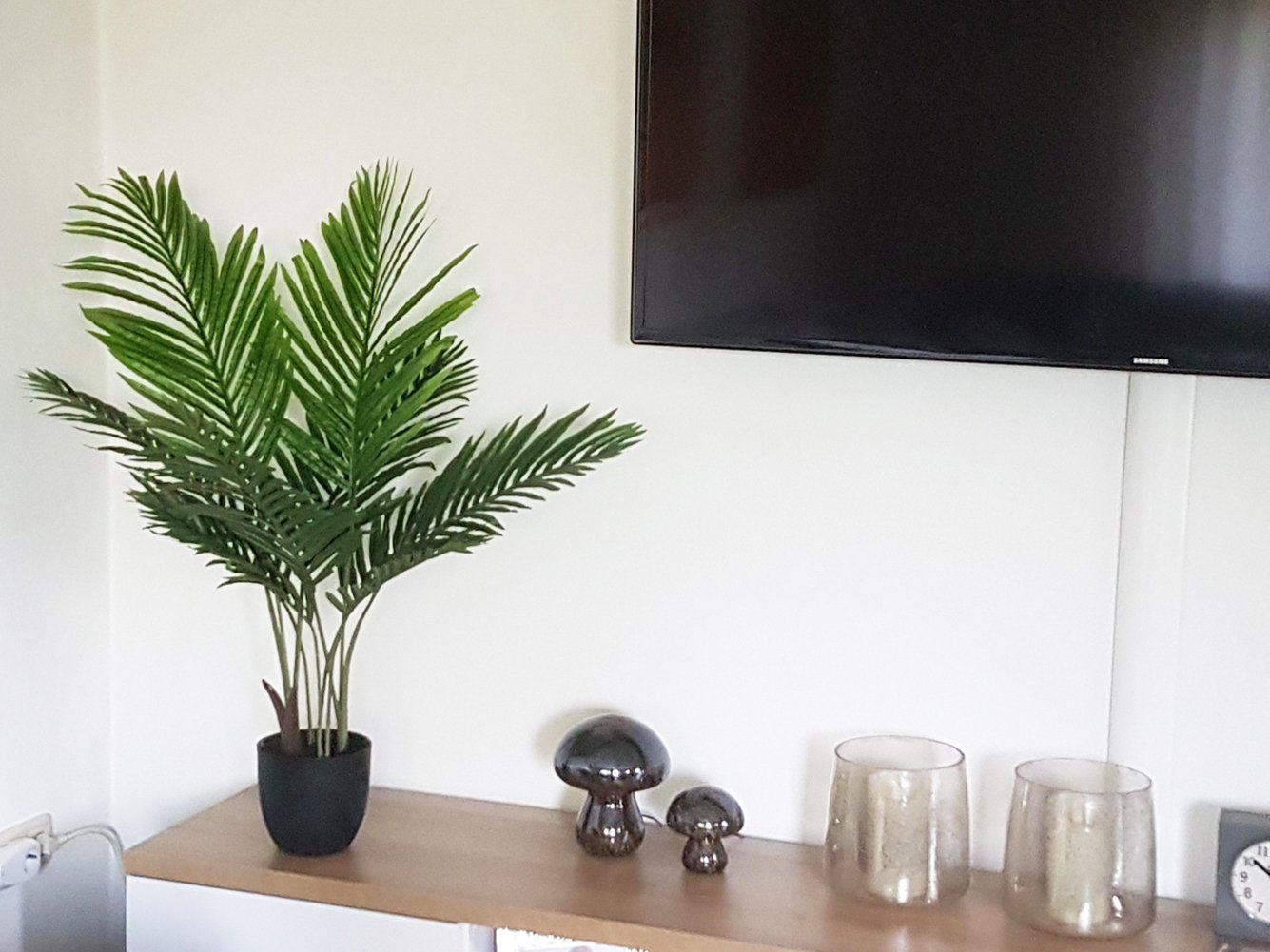 Kunstpalme KP111 Kunstpflanze Palme künstliche Pflanze Palme, Arnusa, Höhe 90 cm, im Topf
