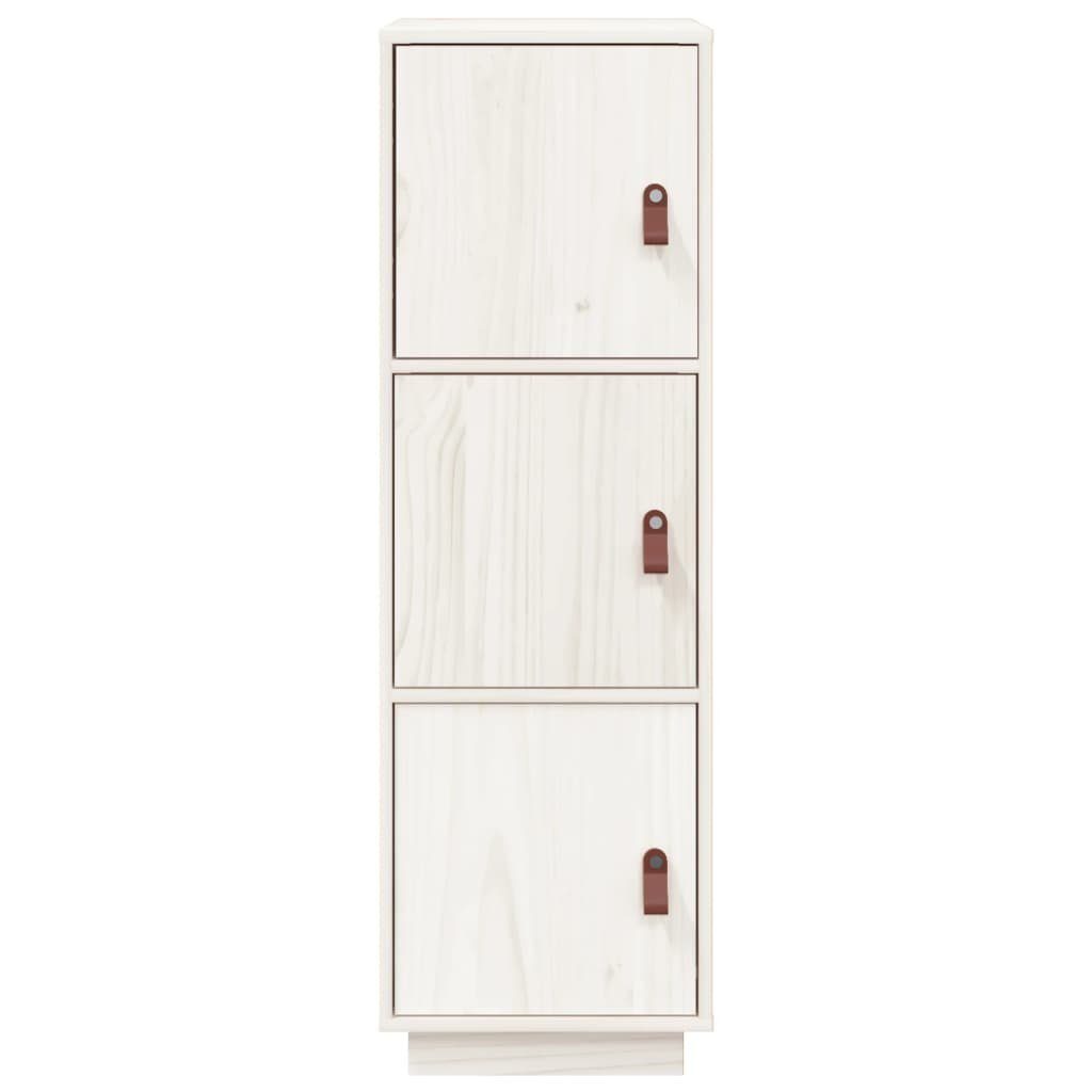 vidaXL Sideboard Highboard Weiß 34x40x108,5 cm Massivholz Kiefer (1 St)