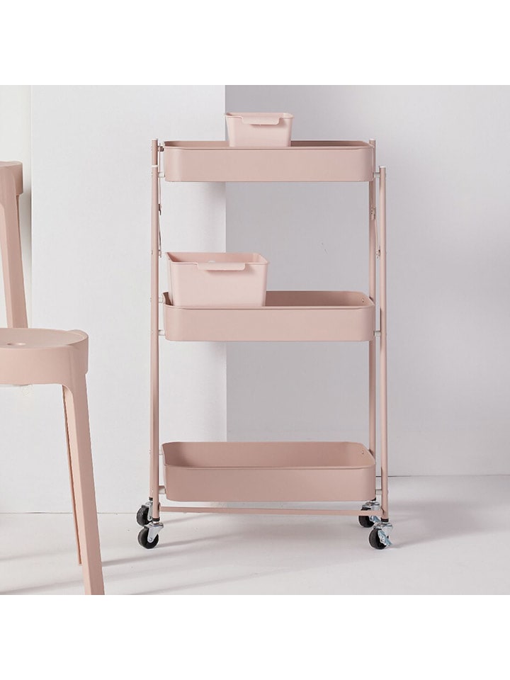 UTILITY Servierwagen in Rosa - (B)50 x (H)90 x (T)35 cm günstig kaufen onesize