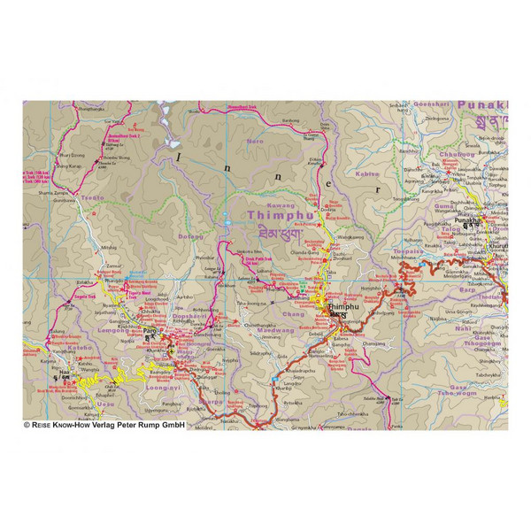 RKH WMP BHUTAN 1 : 250.000 - Straßenkarte