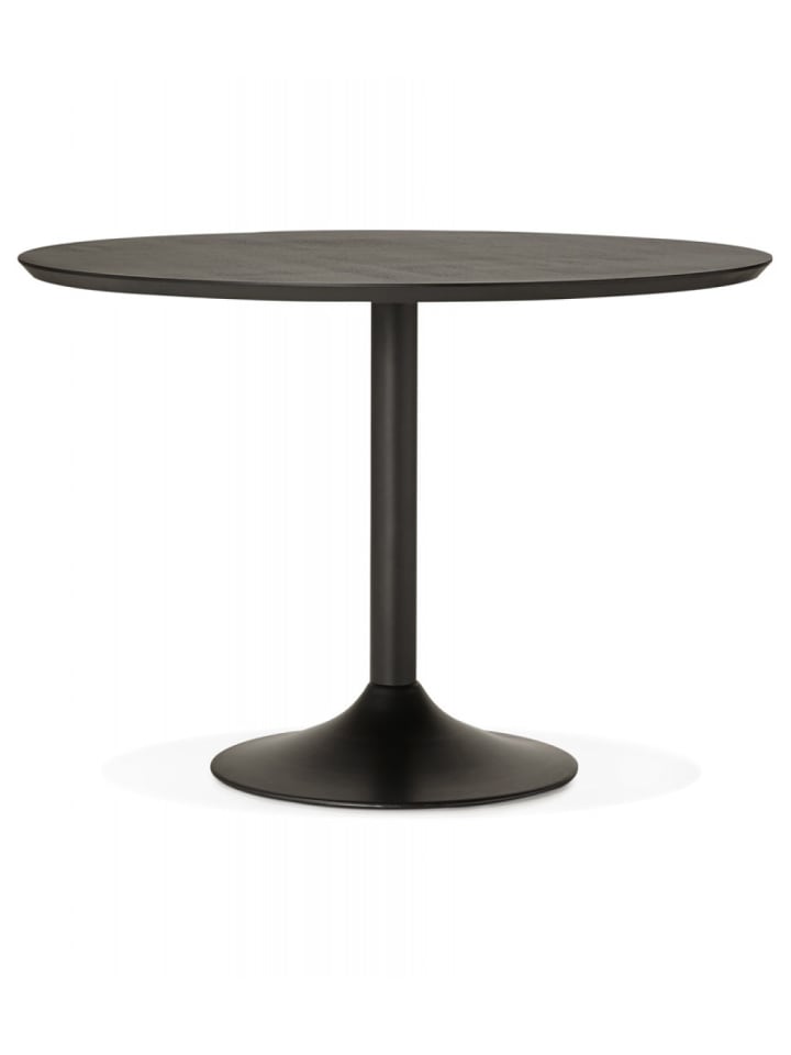 KADIMA DESIGN Runder Esstisch aus Holz und Metall | Moderner Stil in Schwarz günstig kaufen