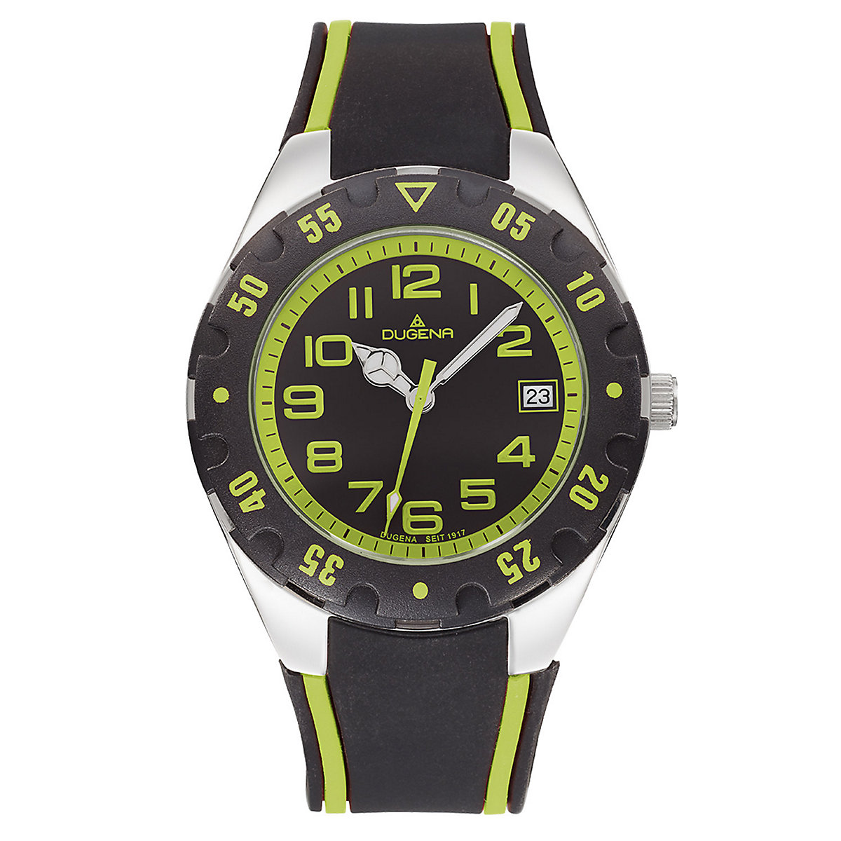 Jugend-Sportuhr Diver Junior Schwarz/Grün Analoguhren