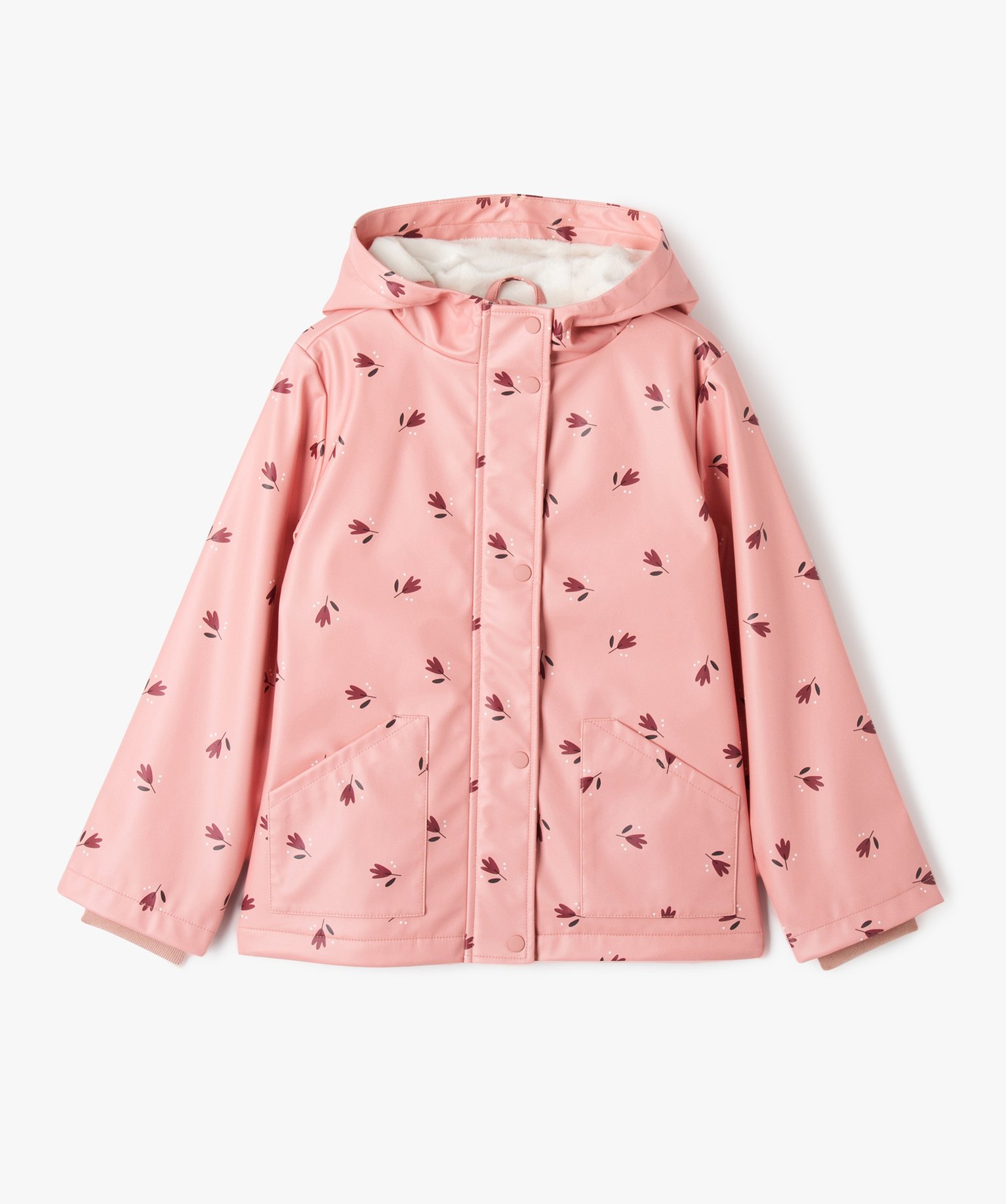 Imperméable à capuche et doublure chaude fille multicolore | GEMO