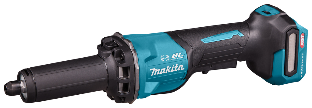 Polizor drept fără fir Makita GD002GZ XGT 40V Max cu întrerupător de siguranță, fără baterie și încărcător în cutie