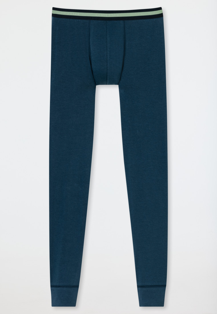 lange Unterhose Organic Cotton Streifen nachtblau - 95/5