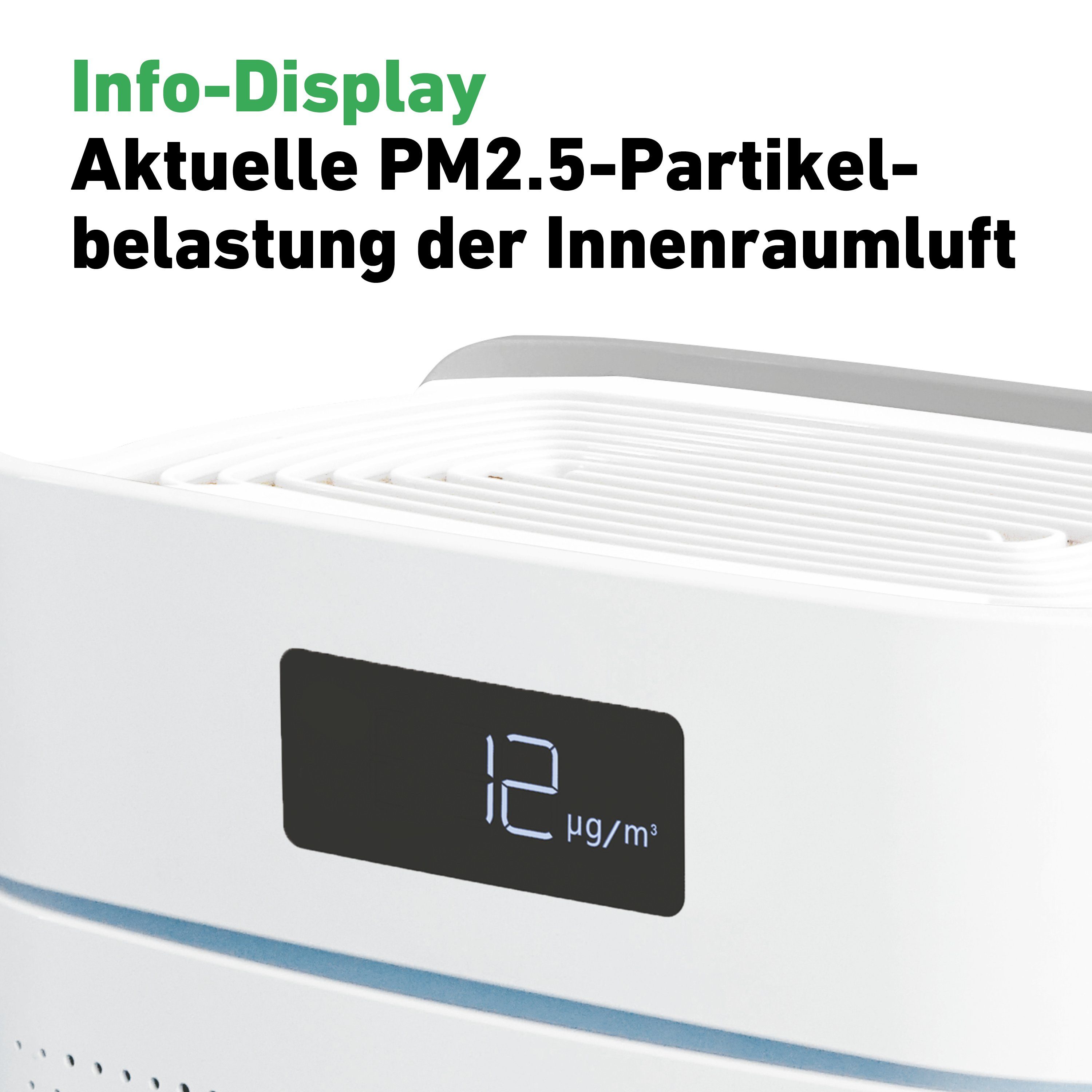 IDEAL Luftreiniger AP25, für 35 m² Räume, Made in Germany, HEPA-/Aktivkohlefilter, 99,99% Filterleistung