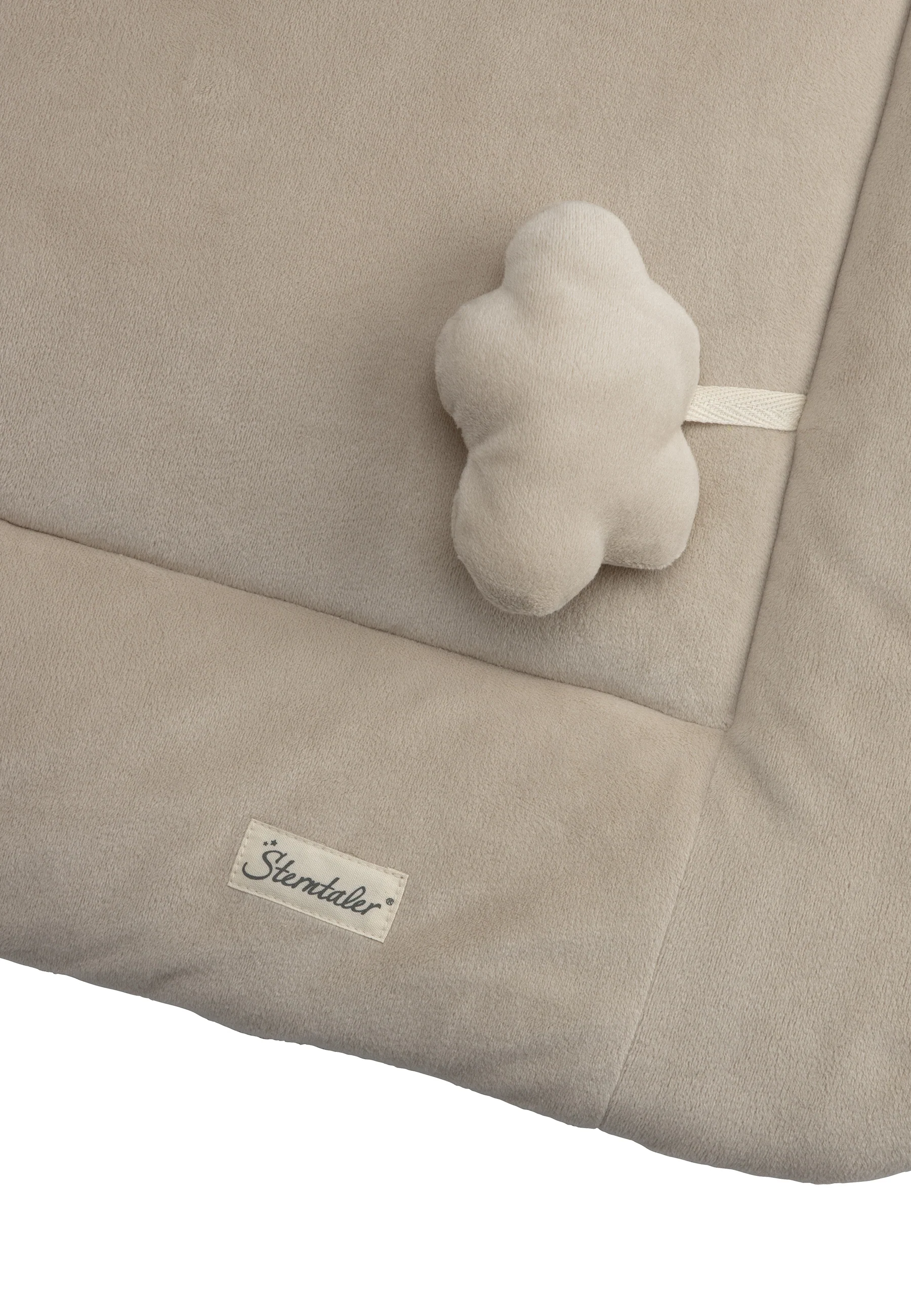 Krabbeldecke mit Motiv Ente Edda in beige