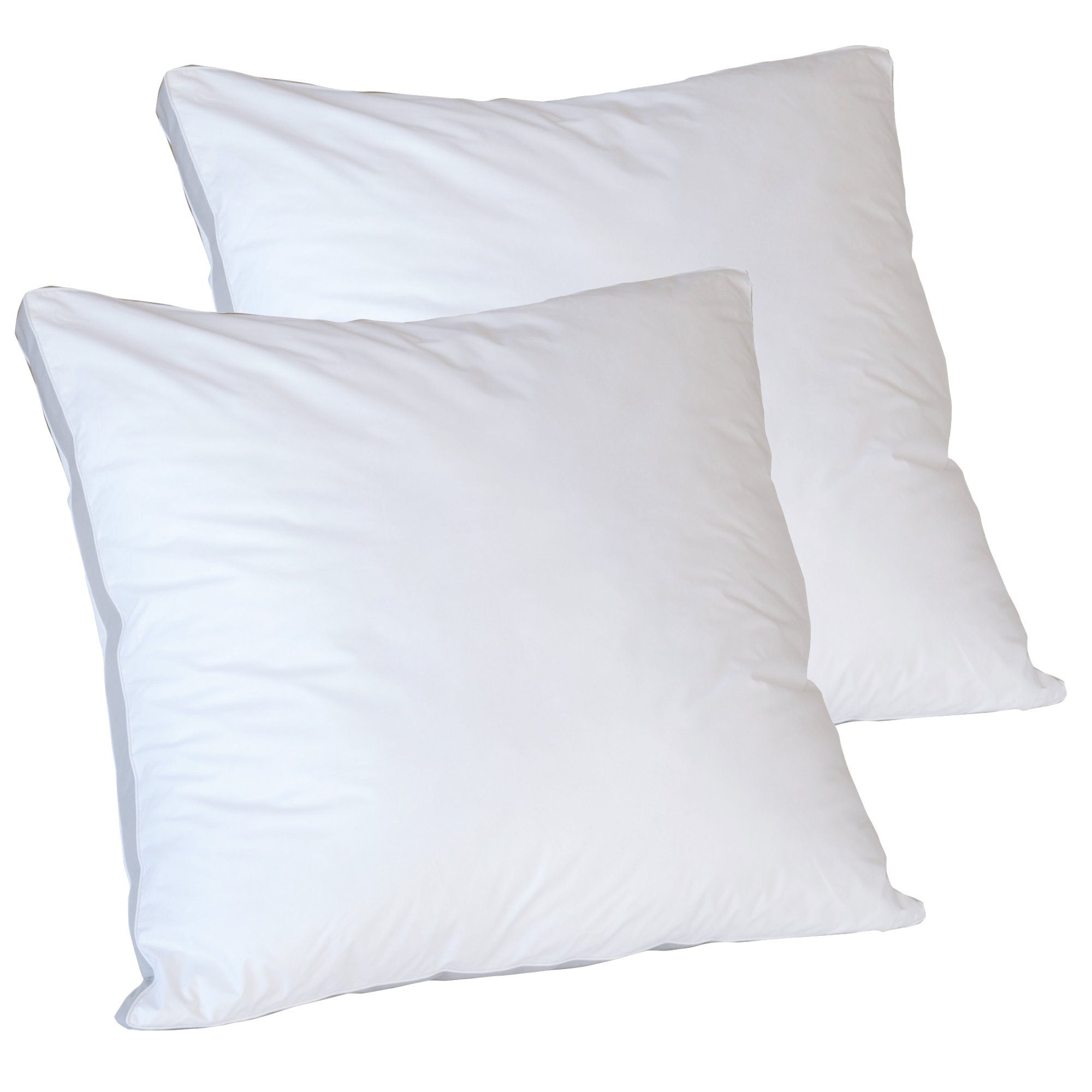 3-Kammer-Kopfkissen HYBRID SERIE, GMD Living, 2 Kissen, hohe Stützkraft durch Außensteg und Federfüllung, Baumwollbezug, Polyester- und Feder- Füllung, 2er Set