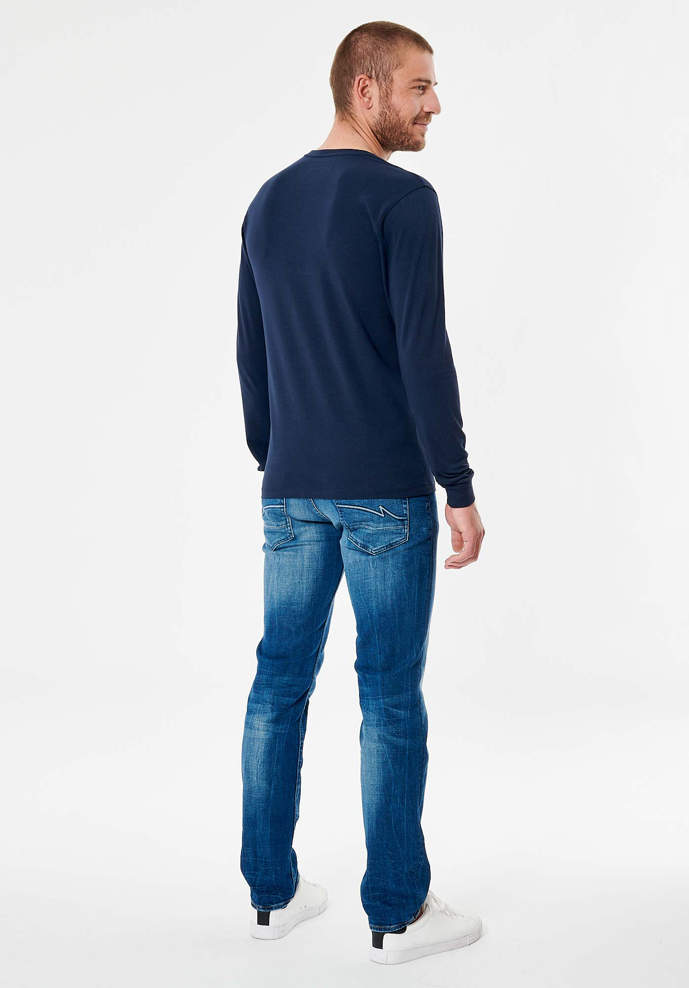 TARK   T-shirt bleu marine homme
