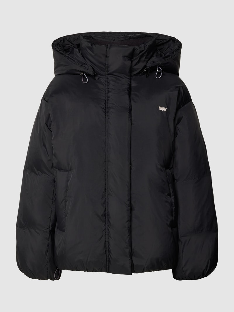 Daunenjacke mit Kapuze Modell 'PILLOW' in schwarz