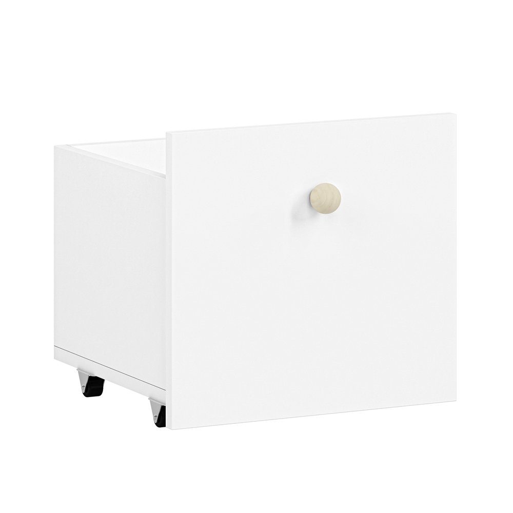 Lomadox Regal ELVA-131, Schrank mit offenen Fächern in weiß mit Fjord Buche Nb. 80/193/40 cm