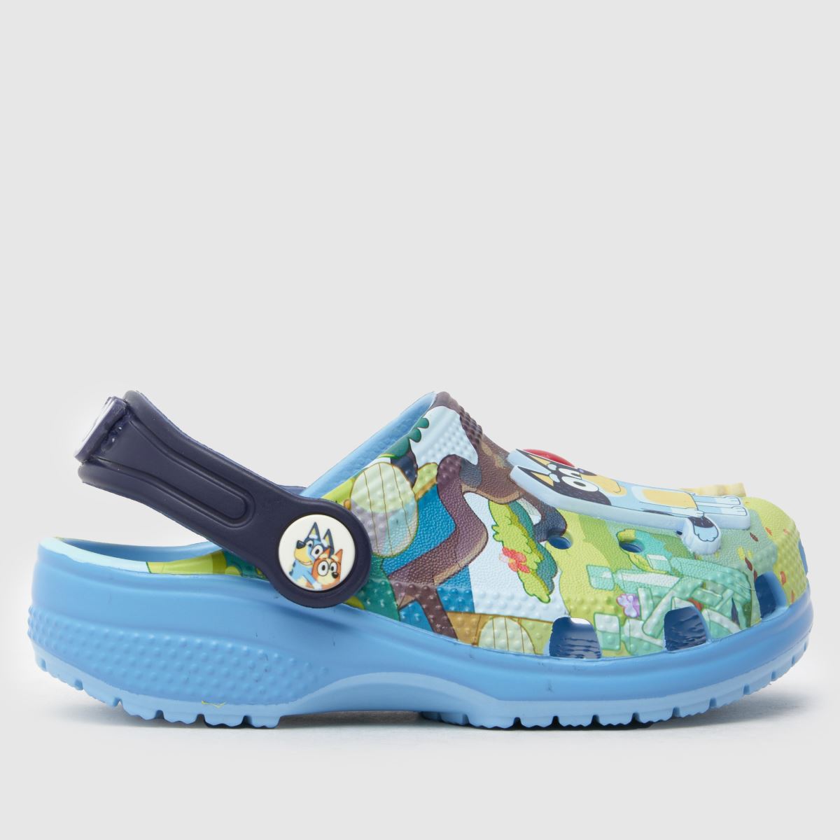 Crocs kék multi x bluey classic klumpa kisgyermek szandál