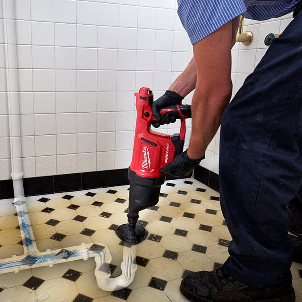 Pistola de limpeza de drenos a ar comprimido Milwaukee 12V, acessório M12DCAG-0