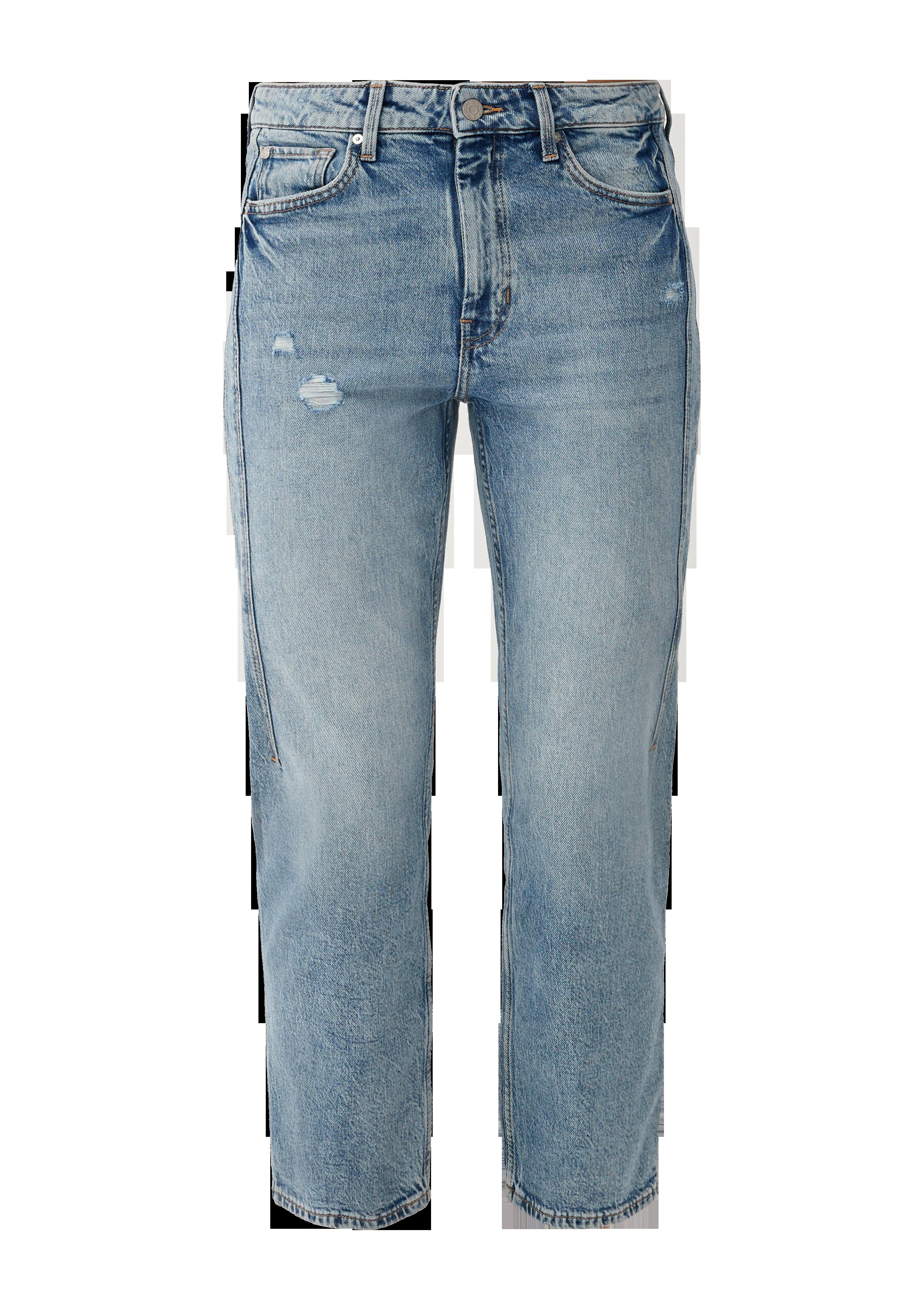 Cropped-Jeans Karolin / Regular Fit / High Rise / Straight Leg   2125429-53Z4