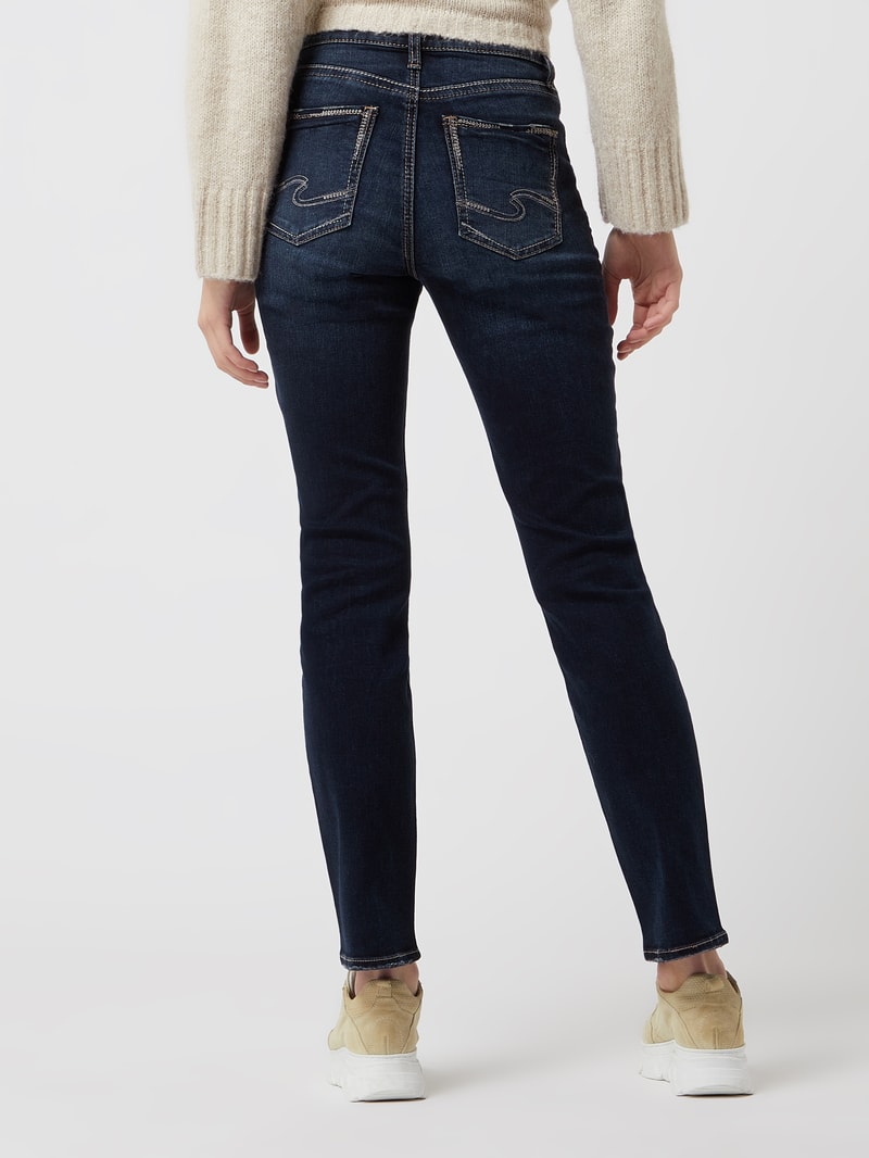 Curvy Fit Jeans mit Stretch-Anteil Modell 'Avery' in dunkelblau