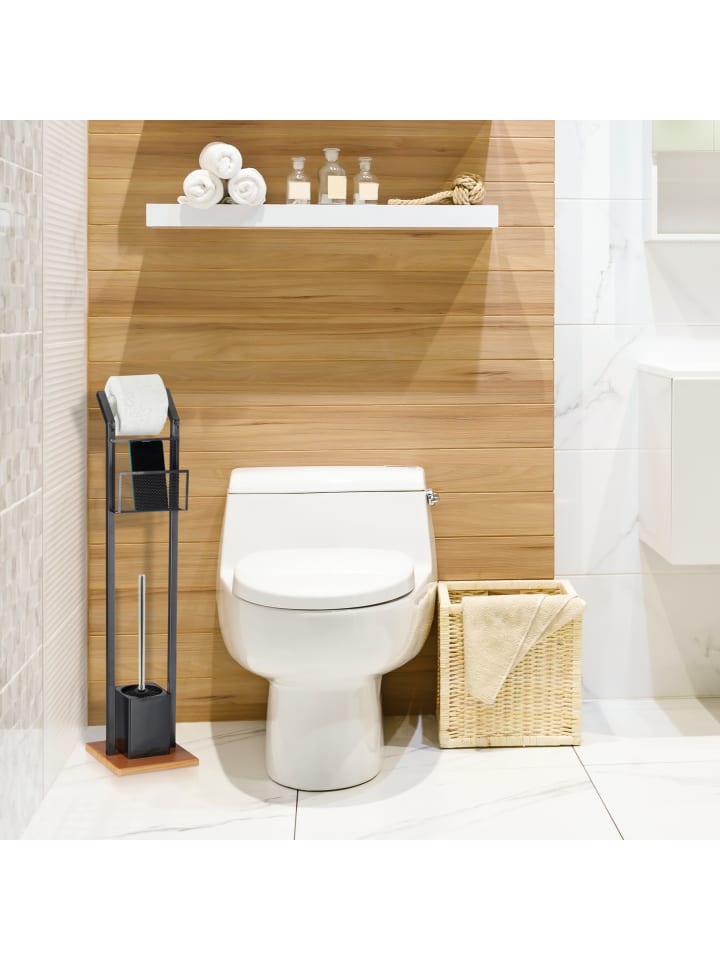 relaxdays 2x Toilettenbürste in Schwarz/ Silber günstig kaufen onesize
