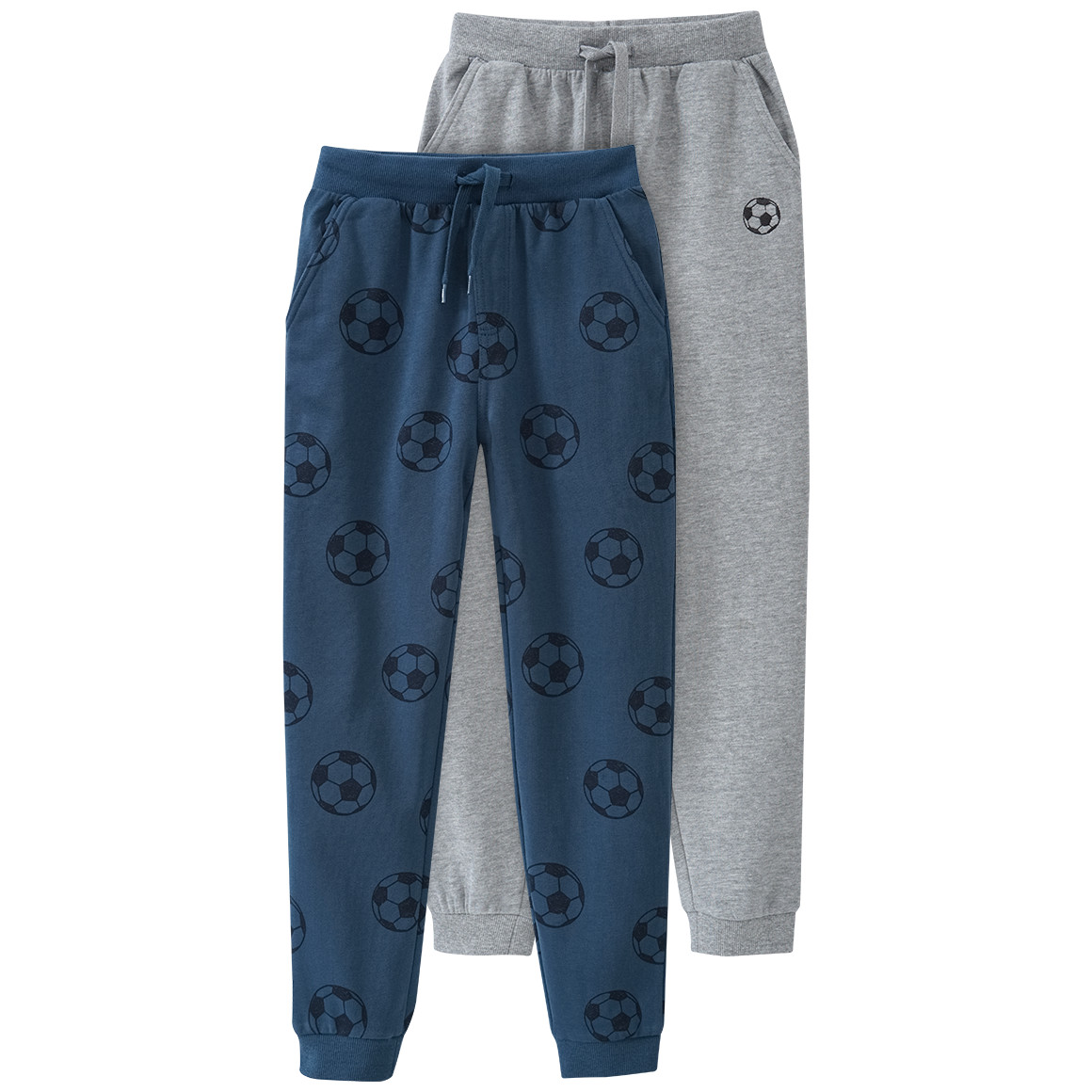 2 Jungen Jogginghosen mit Fußball-Print