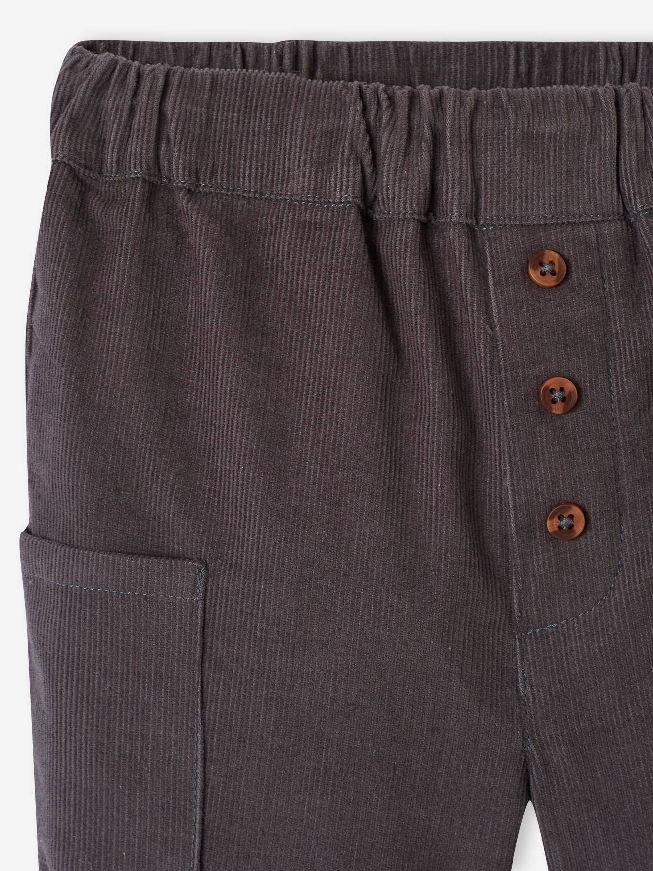 Vertbaudet Baby-Set: Karohemd & Cordhose - braun kariert