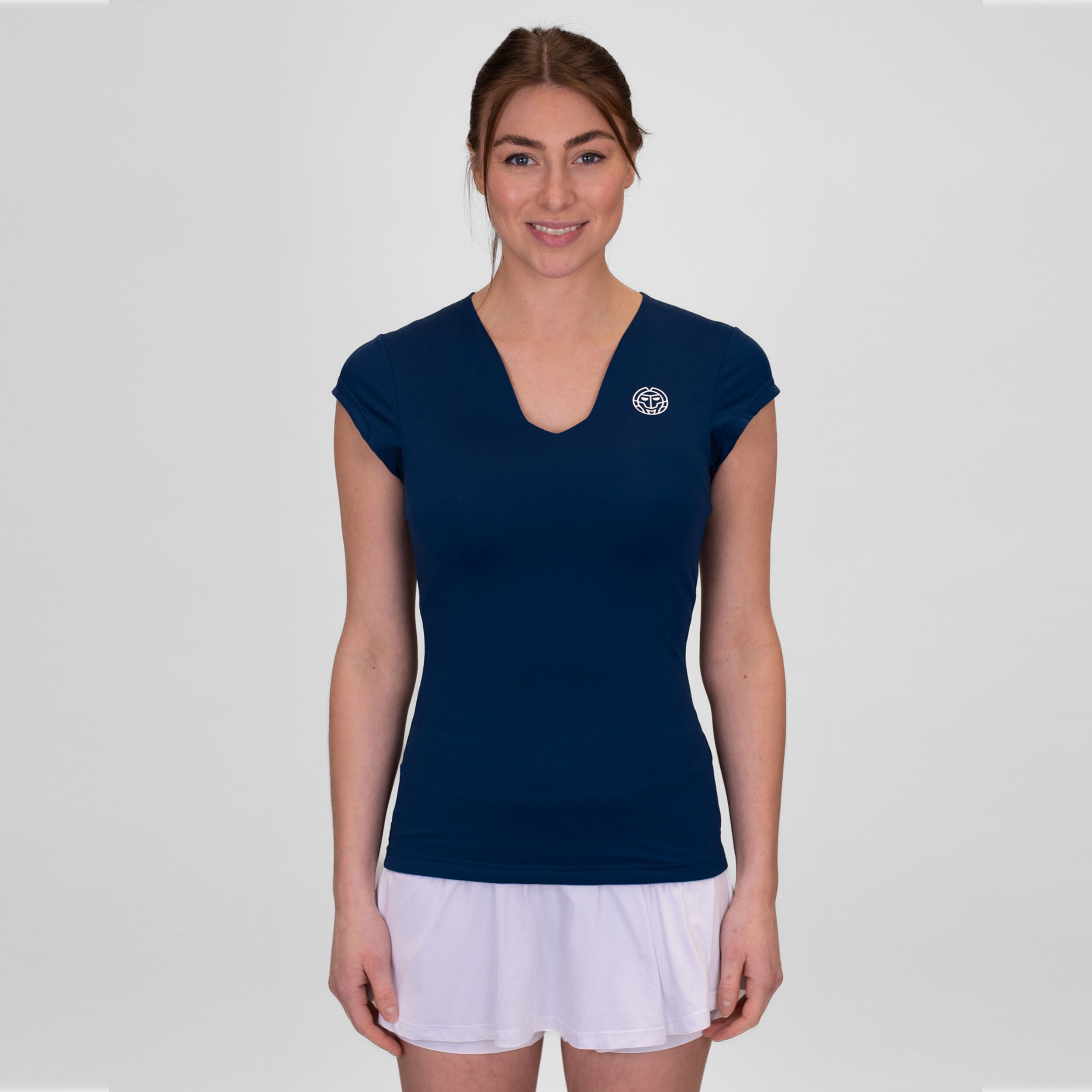 Crew V-Neck T-Shirt Damen - Dunkelblau