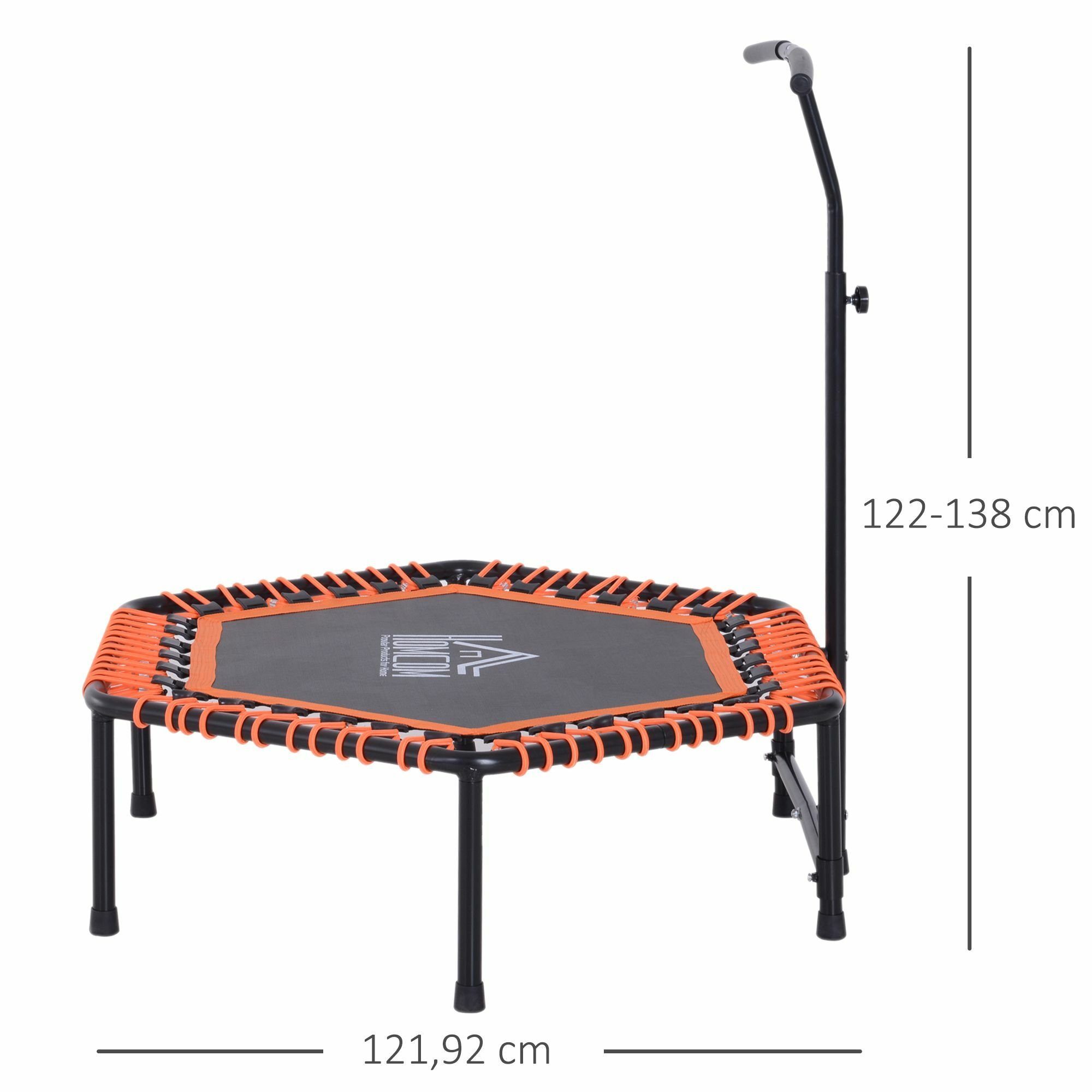 HOMCOM Fitnesstrampolin Fitness-Trampolin mit Haltegriff