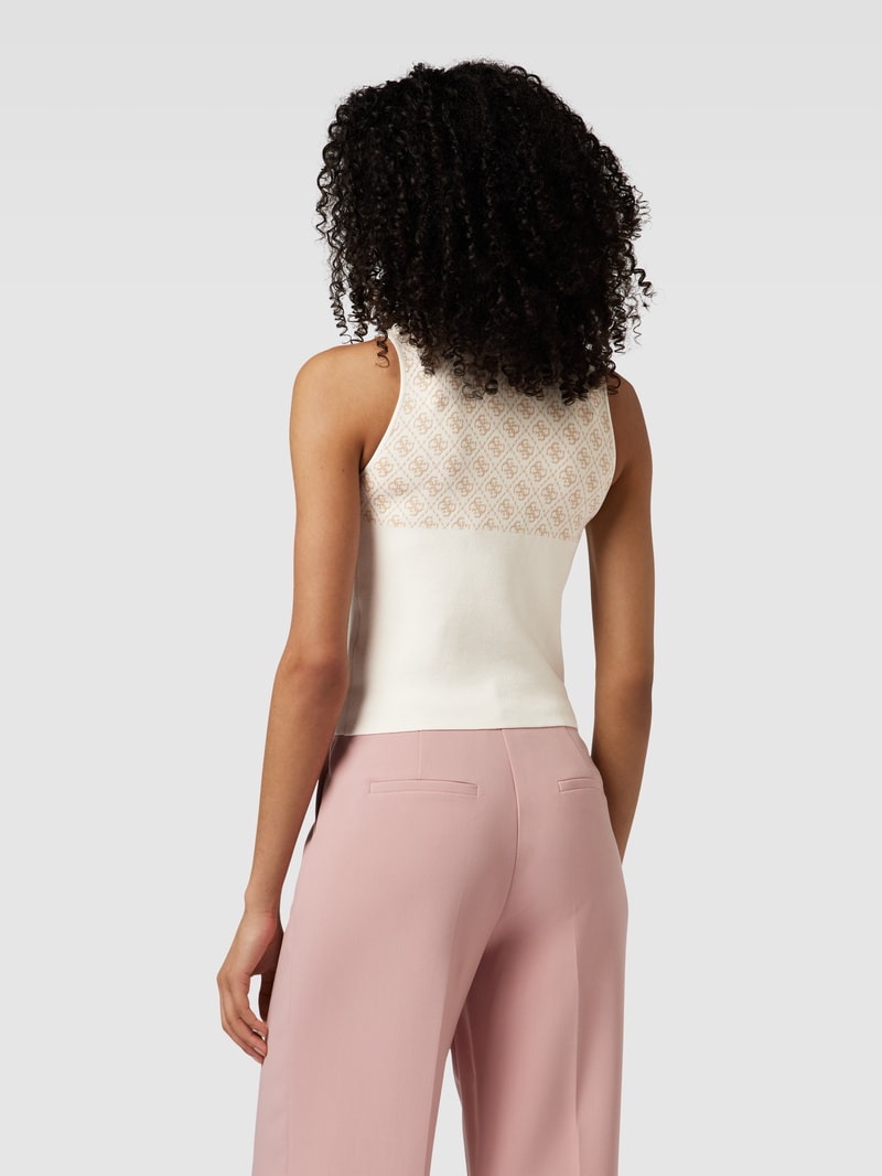 Pullunder mit Allover-Logo-Muster in offwhite