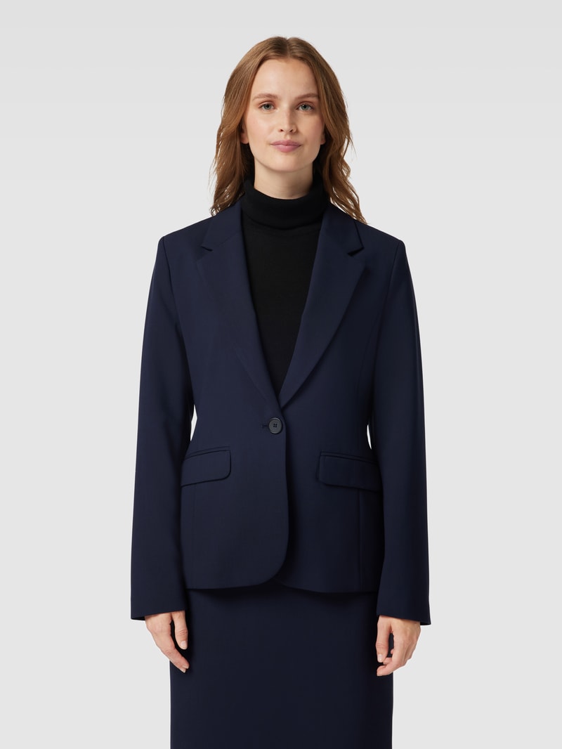 Blazer mit Knopfverschluss in marineblau
