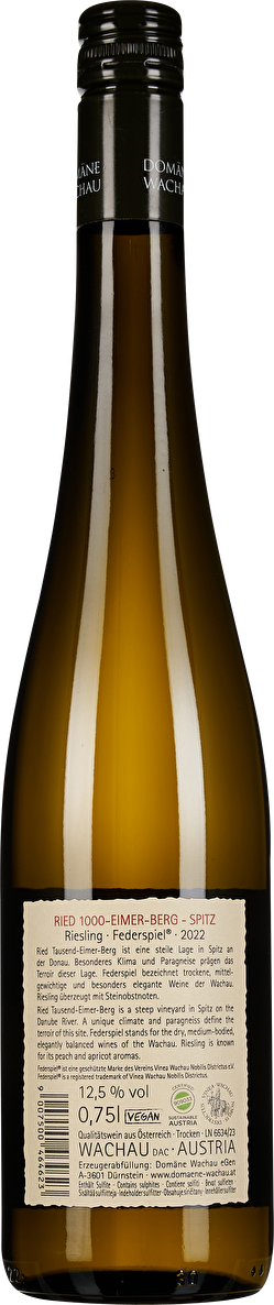 Domäne Wachau Riesling Ried 1000-Eimer-Berg Federspiel 2022