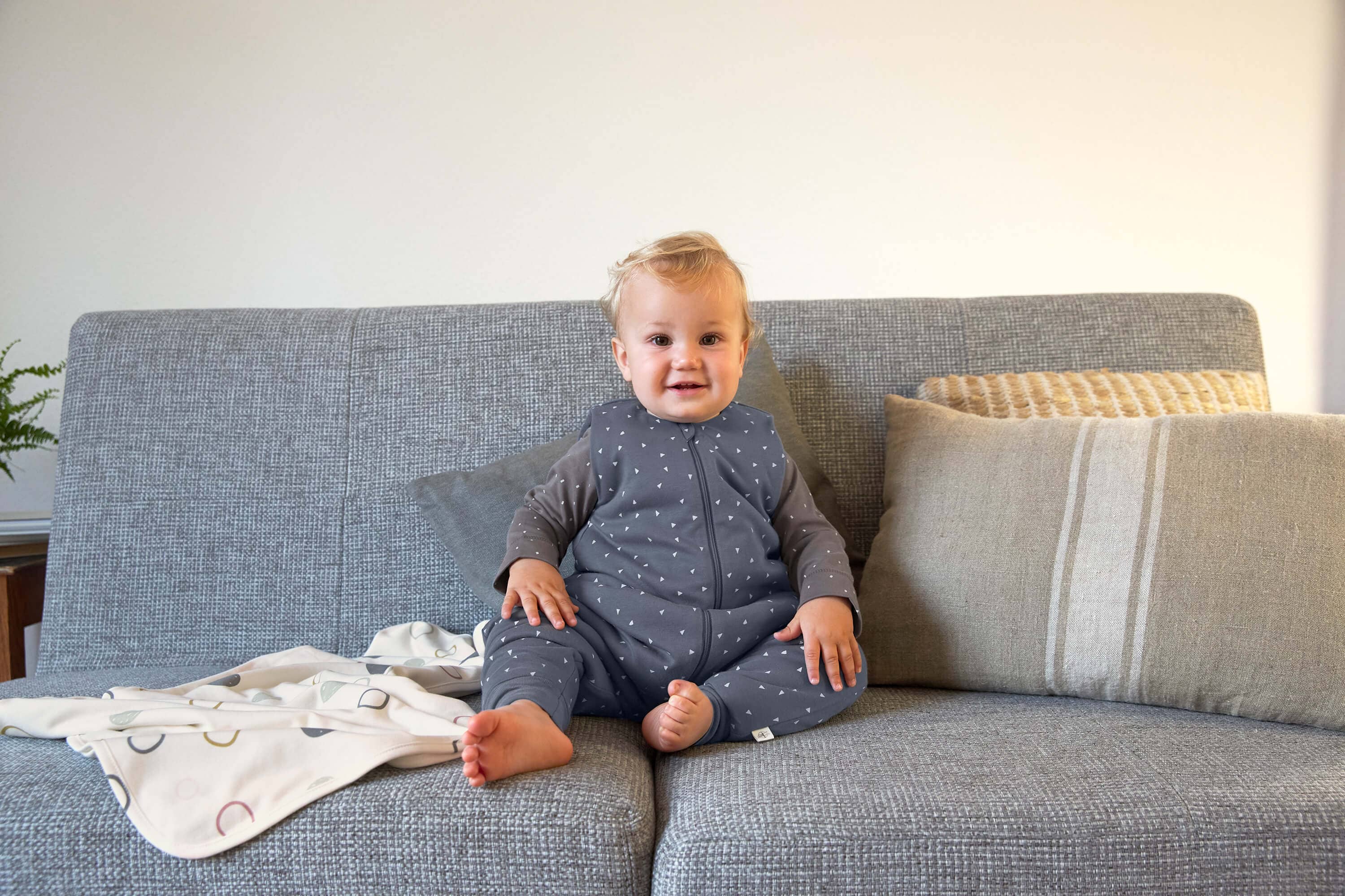 Kinder Schlafoverall 2,5 TOG, Triangle, Blau