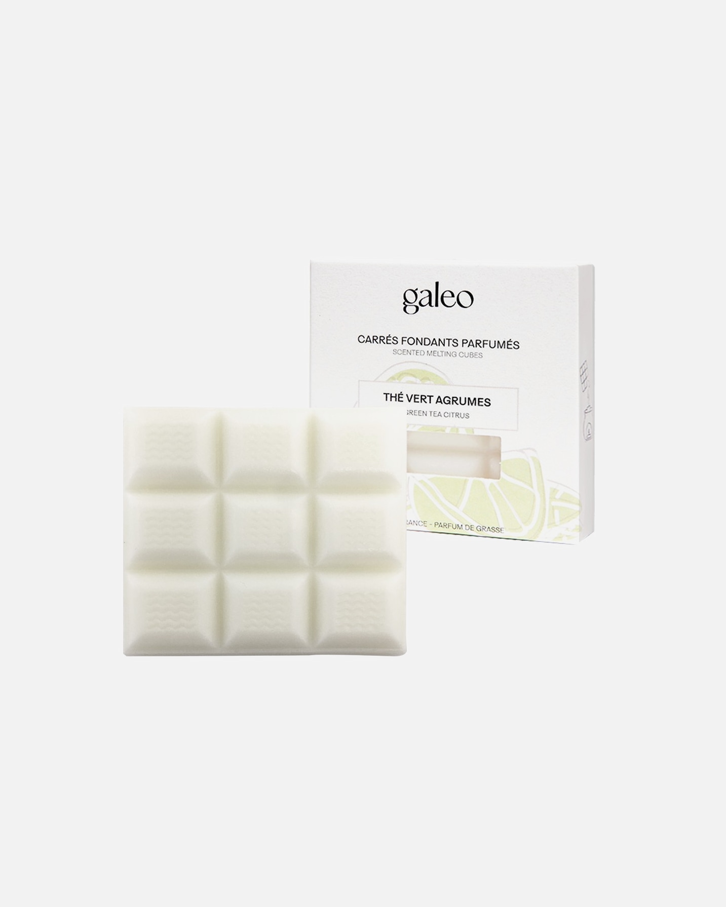 Galeo Green Tea/Citrus Flavoring Squares o smaku rozpływającej się zielonej herbaty i cytrusów