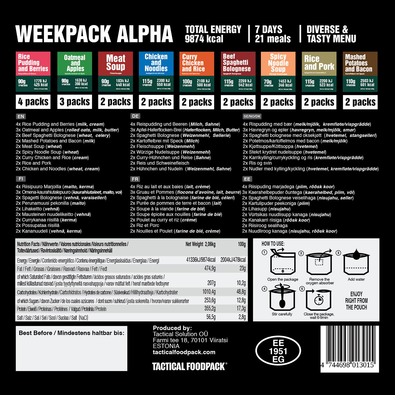 Wochenration Alpha