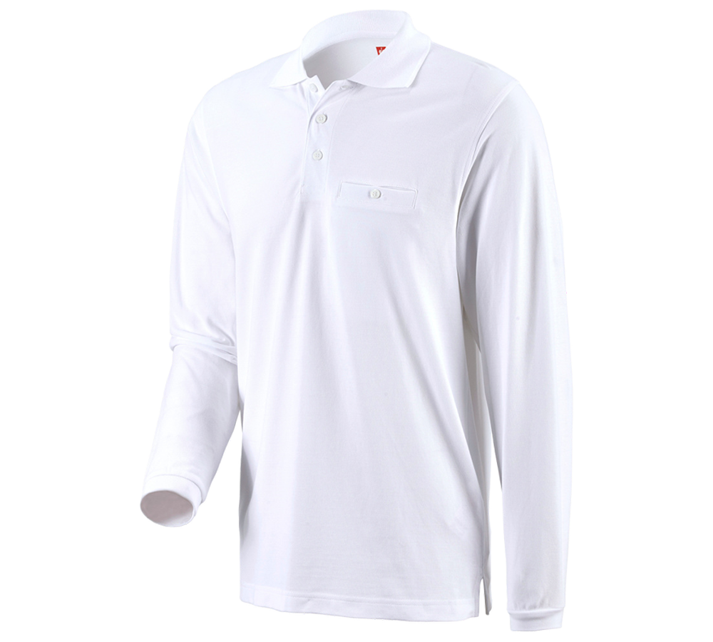 e.s. Longsleeve-Polo cotton Pocket