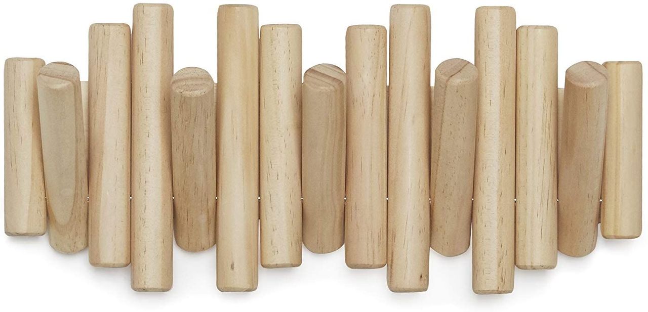 trends4cents Umbra Picket mit 5 Garderobenhaken natural 1011471-390 Garderobenleiste Wandhaken Kleiderhaken