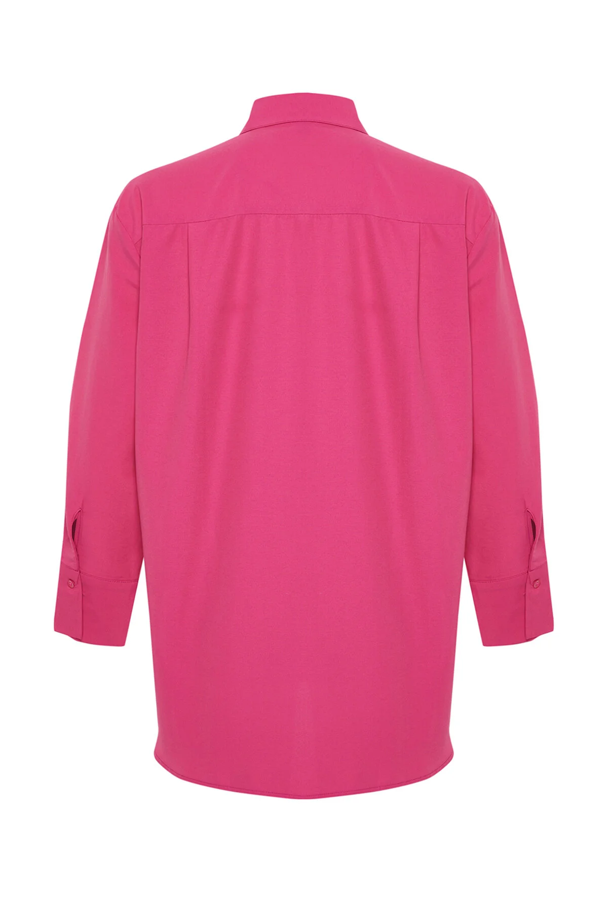 Trendyol Collection  Fuchsiafarbenes gewebtes Hemd – Steindetails, normale Passform TWOSS24GO00069