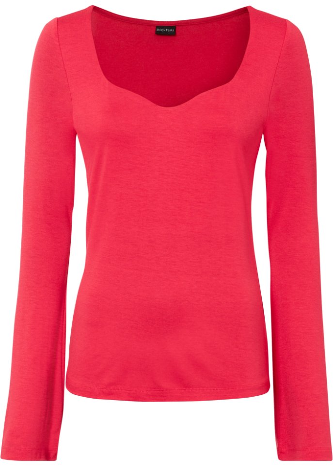 Langarmshirt mit Herz-Ausschnitt