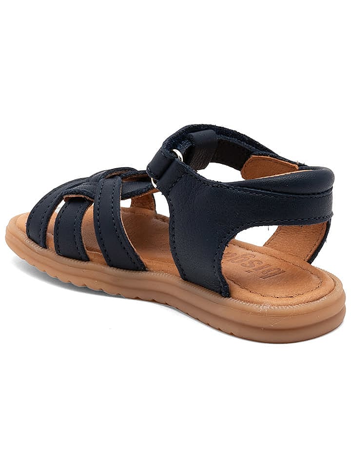 bisgaard Leder-Sandalen in Dunkelblau günstig kaufen 32