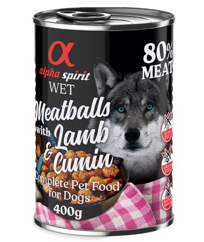 Alpha Spirit Dog Meatballs 6 x 400 g