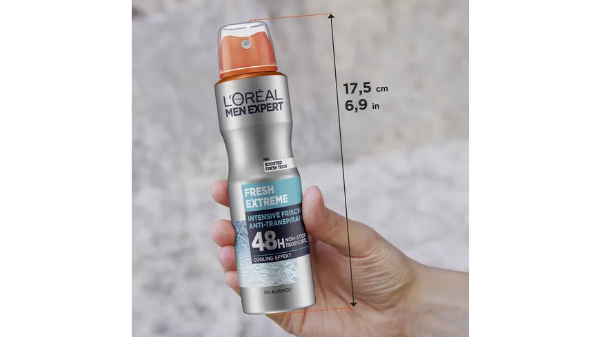 L'Oréal Men Expert Deospray Extreme Fresh - 48h Schutz vor Schweiß und Körpergeruch mit integriertem Cooling-Effekt 150 ml