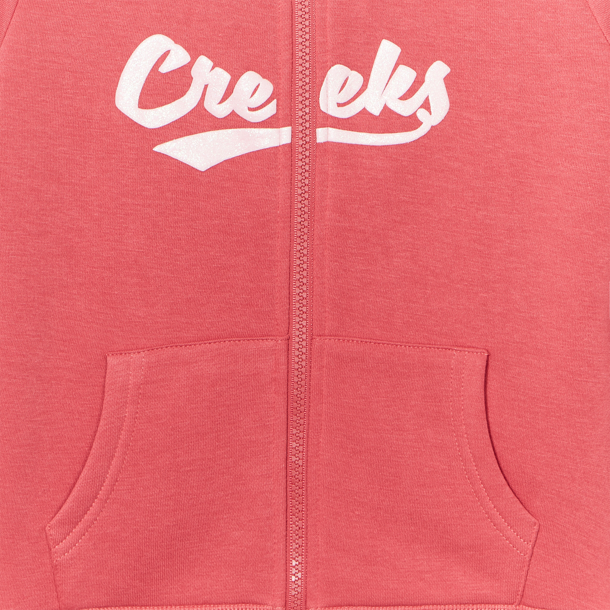 Sweat zippé à capuche Creeks rose framboise fille | La Halle