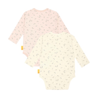 Wickelbody langarm 2er Pack, rosa für Mädchen