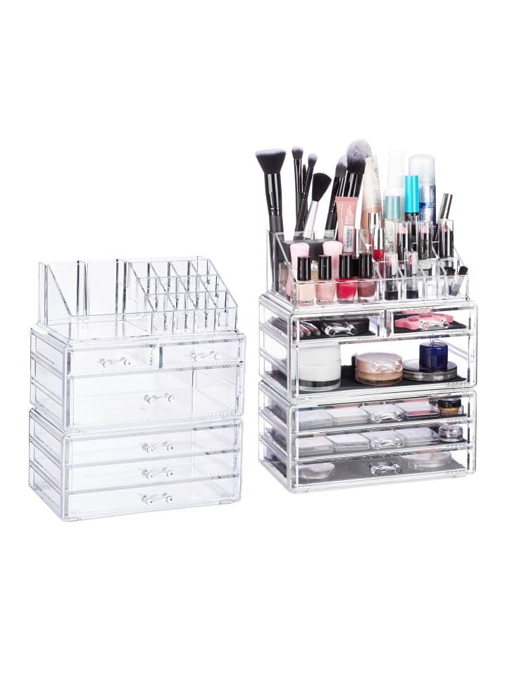 relaxdays 2x Kosmetikorganizer in Transparent günstig kaufen onesize