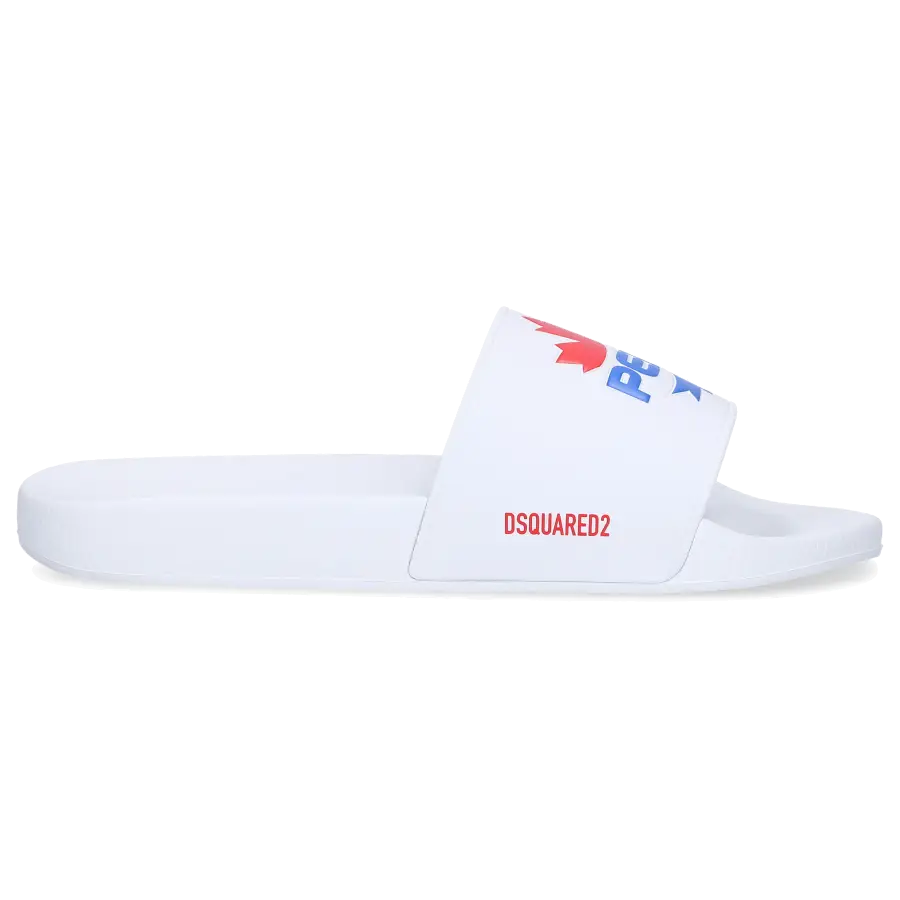 Dsquared2 - Badeschuhe PEPSI Gummi - weiß