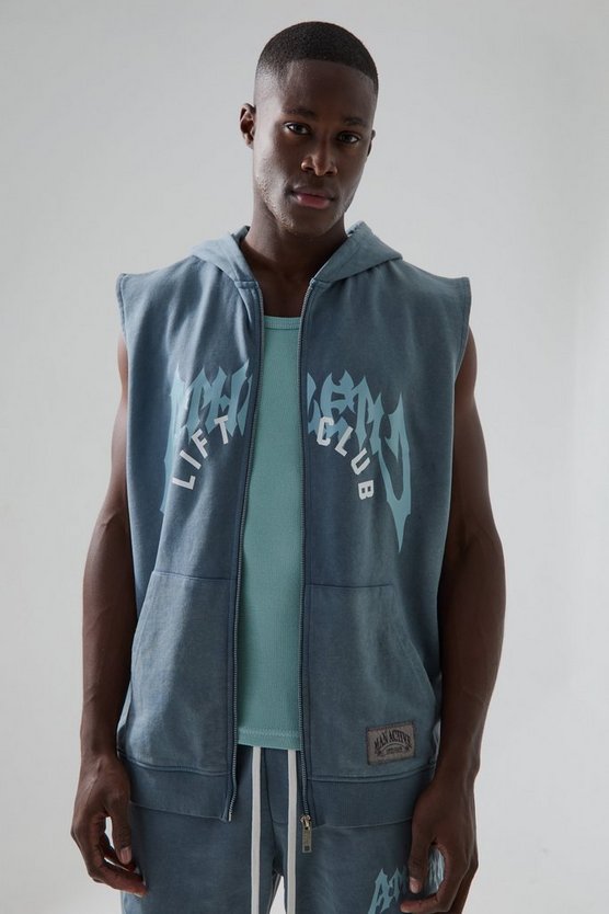 Ärmelloser Oversize Man Active Hoodie