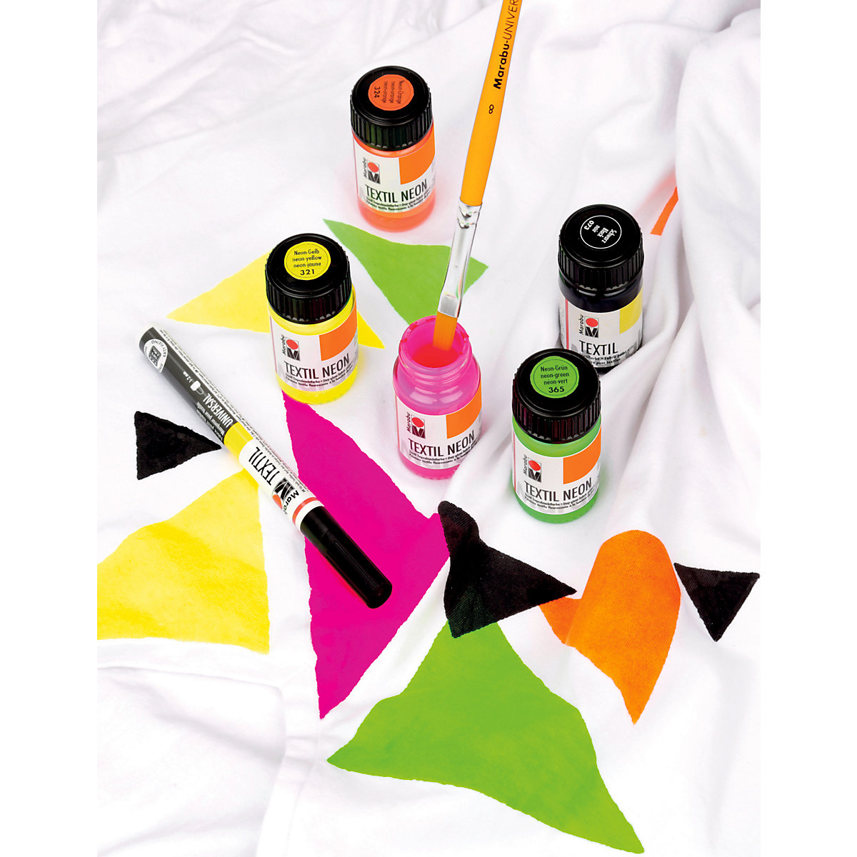 Textilfarbe Neon-Set
