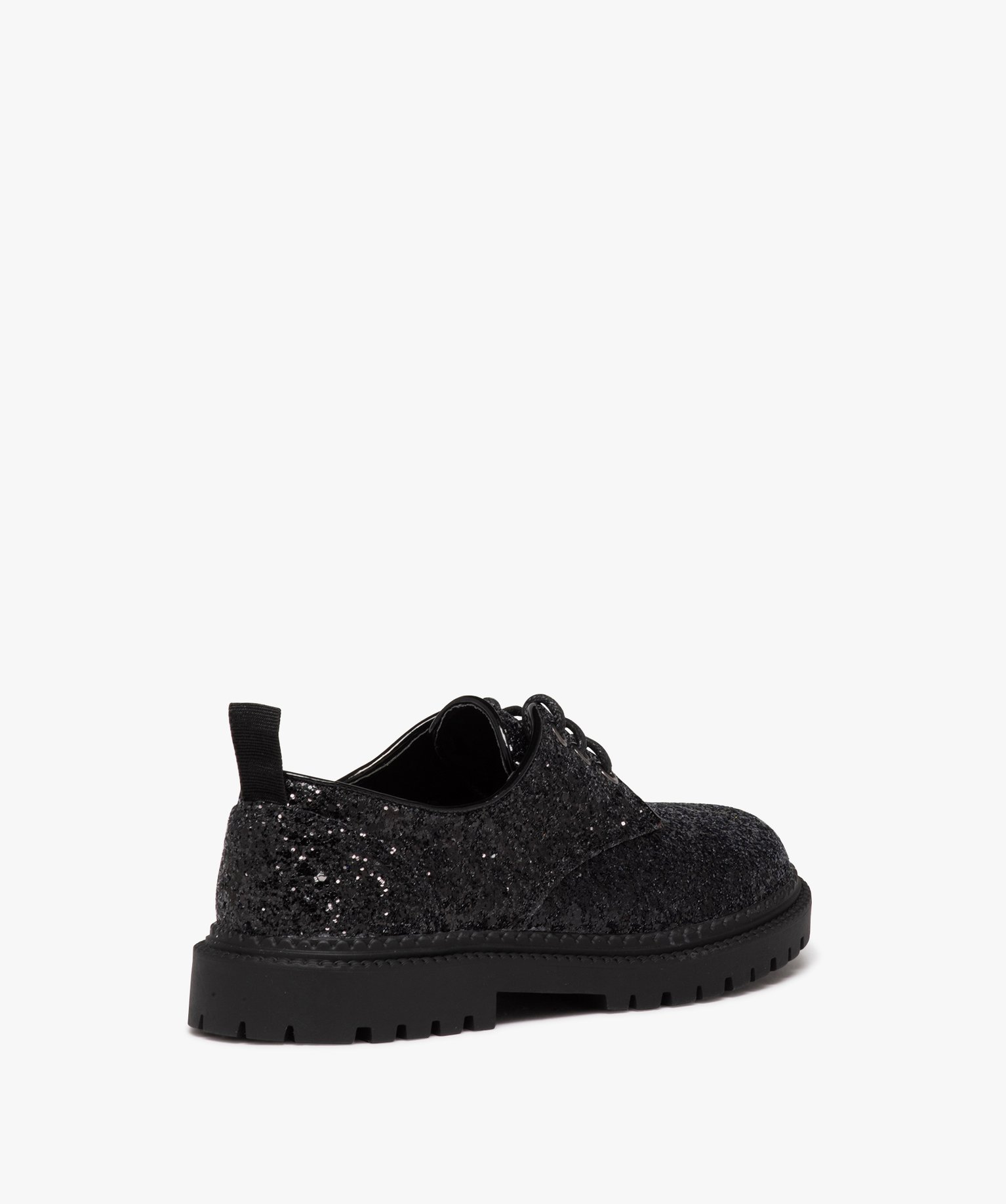 Derbies filles pailletées à semelle crantée noir | GEMO