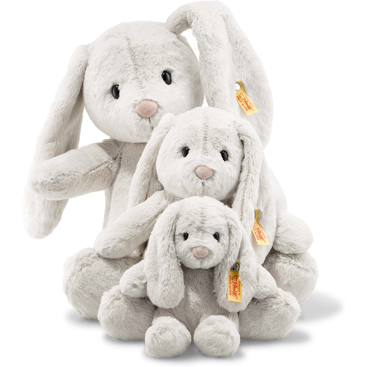 Soft Cuddly Friends Hase Hoppie hellgrau, 18 cm