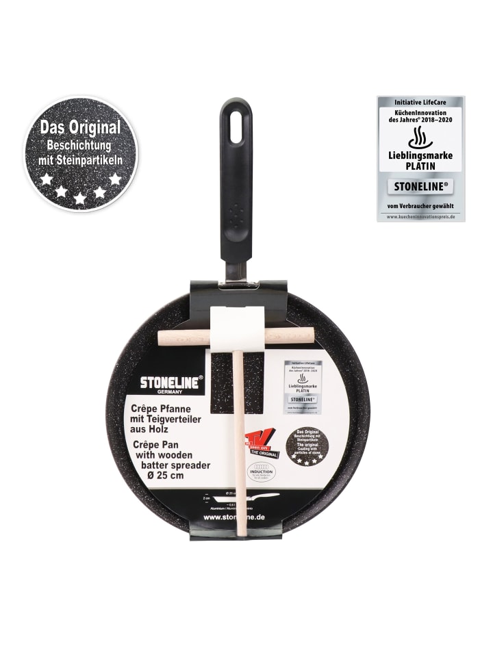 Stoneline Crepe Pfanne 25 cm in Schwarz günstig kaufen Ø 25 cm