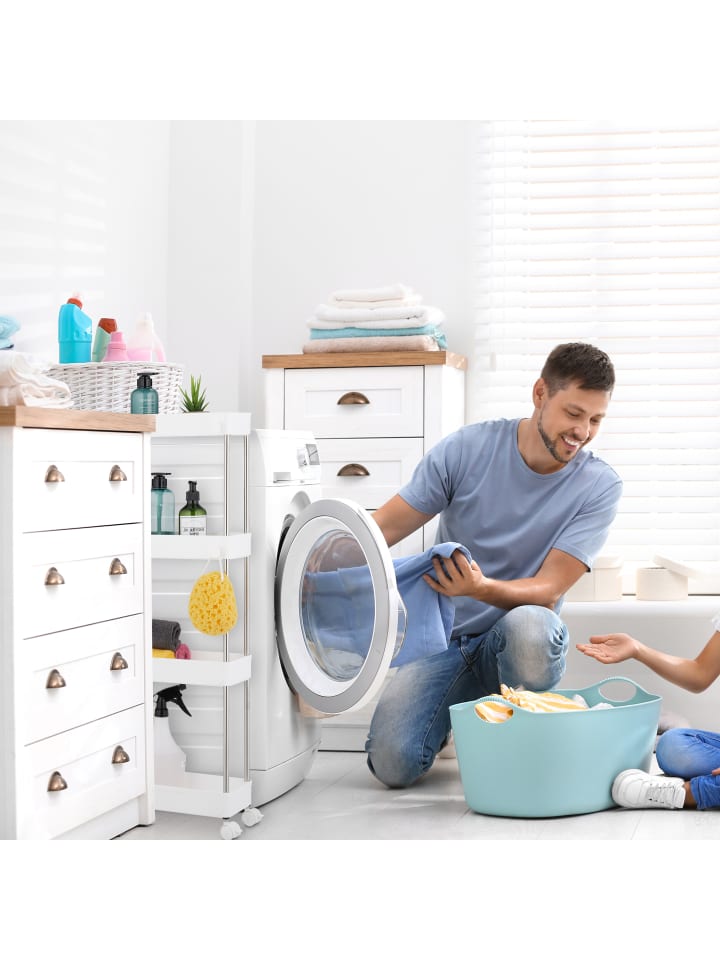 relaxdays Nischenwagen in Weiß - (B)41,5 x (H)88 x (T)14,5 cm günstig kaufen onesize
