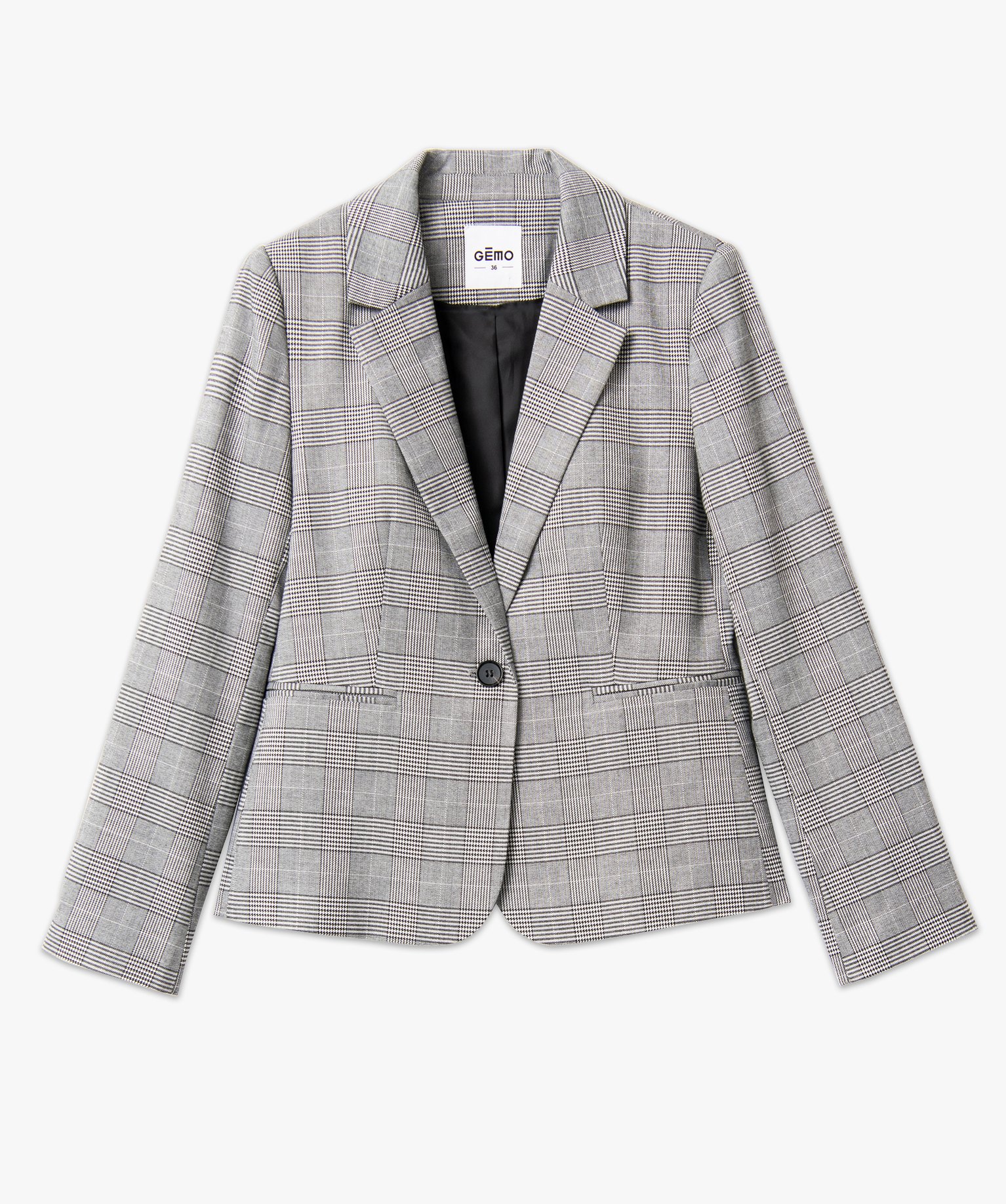 Veste de tailleur à motif Prince de Galles femme carreaux | GEMO