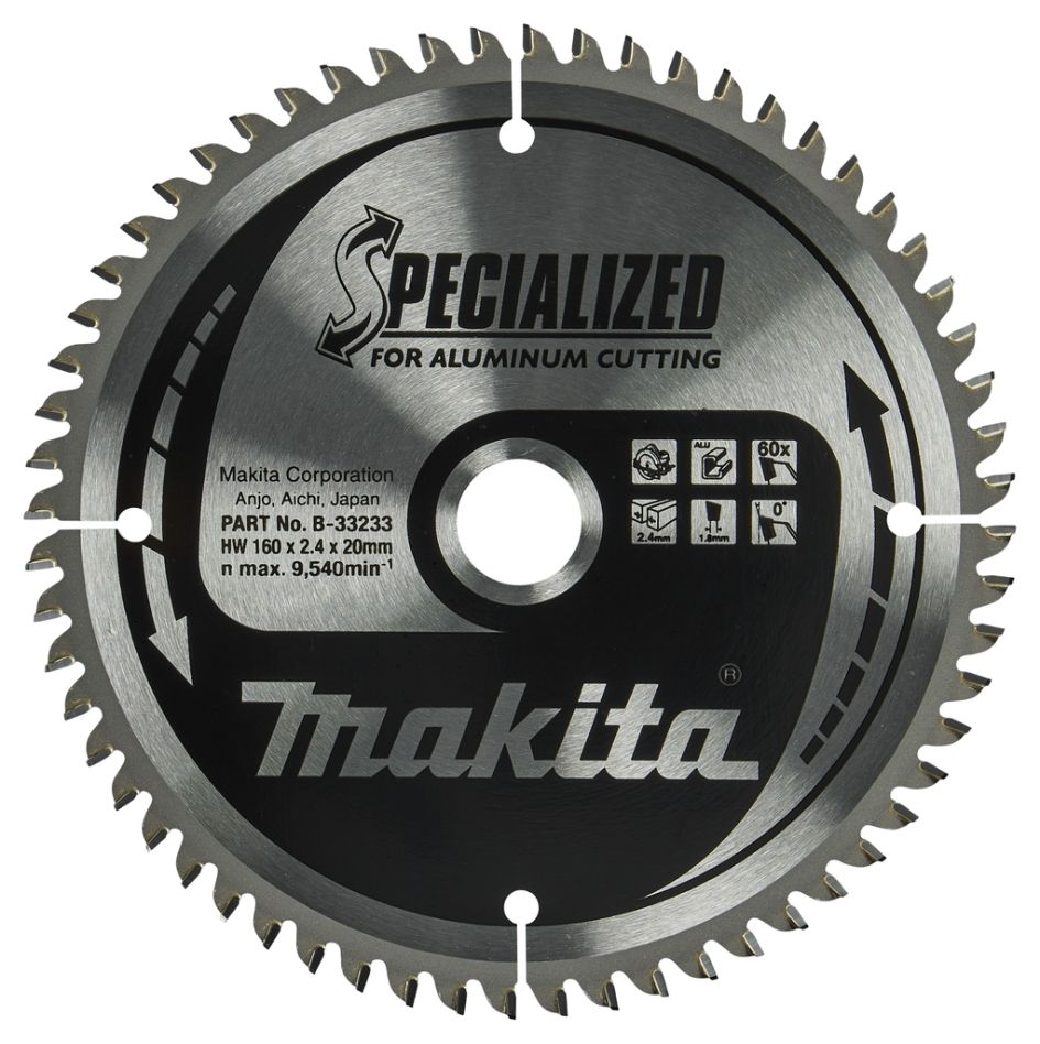 Makita pribor B-33233 HM list pile Specifikacije Aluminij 160 x 20 x 60T