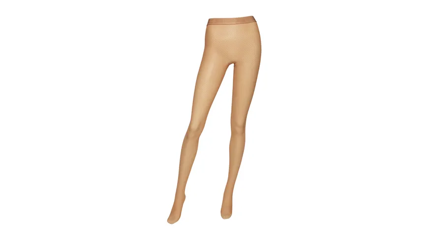 Wolford Damen Netzstrumpfhose Twenties Econyl gobi